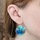 Mosaic EARRINGS made of natural stones. Big round earrings. Earrings. ARIEL - MOSAIC. My Livemaster. Фото №6