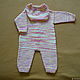 Knitted romper and booties for girls. Overall for children. 4 children-baby. My Livemaster. Фото №4