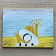 Order Painting girl on the sea on a mini easel 'Relax' 20h15 cm. chuvstvo-pozitiva (chuvstvo-pozitiva). Livemaster. . Pictures Фото №3