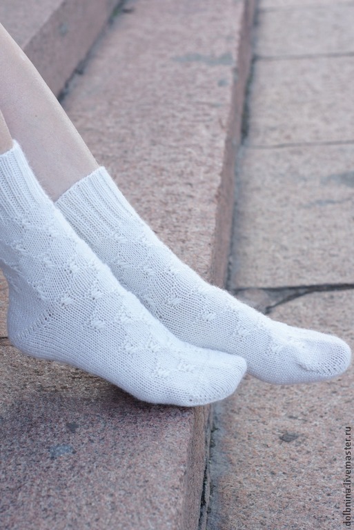 Женские вязаные носки Alpaca white – заказать на Ярмарке Мастеров – 4HOMLRU | Носки, Липецк