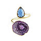 Quartz Ring, Lilac ring, Blue ring gift. Rings. Irina Moro. Online shopping on My Livemaster.  Фото №2