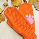 Mittens with paws Cat Siamese women's knit. Mittens. Space Cat Knitting. My Livemaster. Фото №6