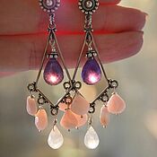 Earrings with coral