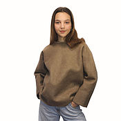 Одежда handmade. Livemaster - original item Sweater made of merino wool the color of wet sand. Handmade.