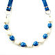 Order Swarovski Pearl Necklace 'Santorini' bright blue necklace. Irina Moro. Livemaster. . Necklace Фото №3