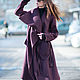 Кашемировое, модное пальто "Марсала" - CT0032CA. Пальто. EUG FASHION. Интернет-магазин Ярмарка Мастеров.  Фото №2