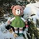   Мишка в сарафане. Амигуруми куклы и игрушки. Наталия (hand-made-toys-2). Интернет-магазин Ярмарка Мастеров.  Фото №2