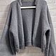Кардиган из шерсти с ангорой серого цвета. Кардиганы. AccessoriesWool мягко и комфортно. Ярмарка Мастеров.  Фото №9