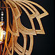 Деревянный светильник Лотос орех, подвесная люстра, лампа из дерева. Потолочные и подвесные светильники. Деревянные светильники Woodshire (woodshire). Ярмарка Мастеров.  Фото №5