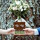 Свадебная шкатулка "Mr&Mrs" из дерева и мха. Шкатулки для колец. Дом Мха - 'MossArt'. Ярмарка Мастеров.  Фото №4