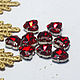Rhinestones Heart 10 mm Red in a frame. Rhinestones. Ostrov sokrovisch (Anastasiya Graf). Интернет-магазин Ярмарка Мастеров.  Фото №2