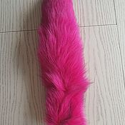 Материалы для творчества handmade. Livemaster - original item The tail of the Finnish arctic fox fuchsia /natural fur. Handmade.