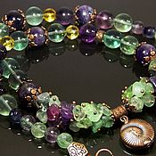 Украшения handmade. Livemaster - original item Necklace with fluorite natural stones.. Handmade.