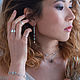 Order Long stud earrings with Swiss blue Topaz and moonstones. Honey Hany Jewelry by Olga Khan. Livemaster. . Earrings Фото №3