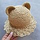 Master class on knitting a summer panama hat made of raffia crochet. Knitting patterns. beanie hand made for your favorite. Online shopping on My Livemaster.  Фото №2