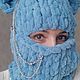  балаклава с ушками и украшениями. Балаклавы. Наталья  Malinka_Knitwear/ Вязание. Ярмарка Мастеров.  Фото №4