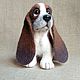 Basset, looking into your soul. Felted Toy. Toys from Togliatti with love.. Online shopping on My Livemaster.  Фото №2
