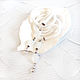 Lariat handmade. Buy Lariat beads ' Snow`. Lariat knitted beaded. white. Handmade.  Fair Masters - handmade.
