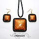 Earrings, pendant, set "Heirloom gold". Jewelry Sets. Oksanasan. Online shopping on My Livemaster.  Фото №2
