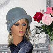 Аксессуары handmade. Livemaster - original item hats: Blue mink.. Handmade.