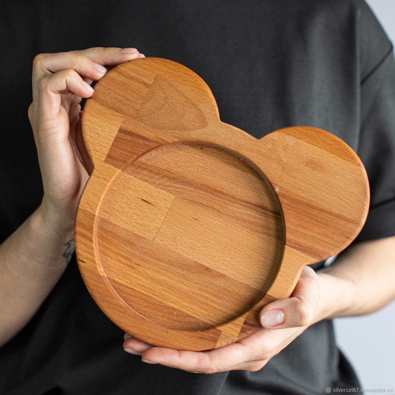  посуда: Тарелка деревянная МИККИ в е Ярмарка .