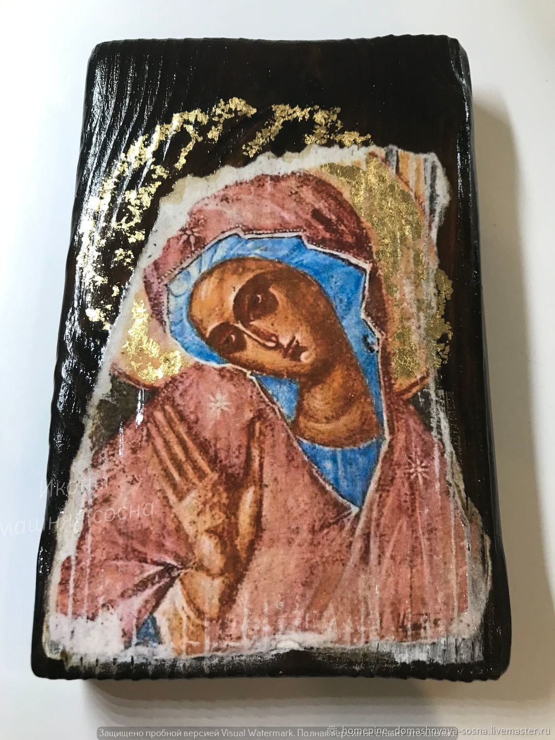 Икона Богородица Дева Мария ручная работа деревянная модерн икона 2023, Иконы, Гатчина,  Фото №1