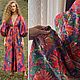 Заказать Винтаж: Hola! Крепдешин шёлк 100%, Психоделическая флористика. Vintage-bazaar. Ярмарка Мастеров. . Ткани винтажные Фото №3