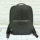 Backpack made of the abdominal part of natural crocodile skin, on order!, Backpacks, St. Petersburg,  Фото №1