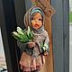 Кукла авторская из ваты "Малышка с подснежниками", Интерьерная кукла, Нижний Новгород,  Фото №1
