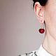 Red cherry-long cherry earrings. Earrings. Украшения в подарок ToutBerry. My Livemaster. Фото №4