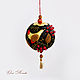 Balloon interior collectible Khokhloma made of genuine leather on the Christmas tree, Interior elements, Kursk,  Фото №1