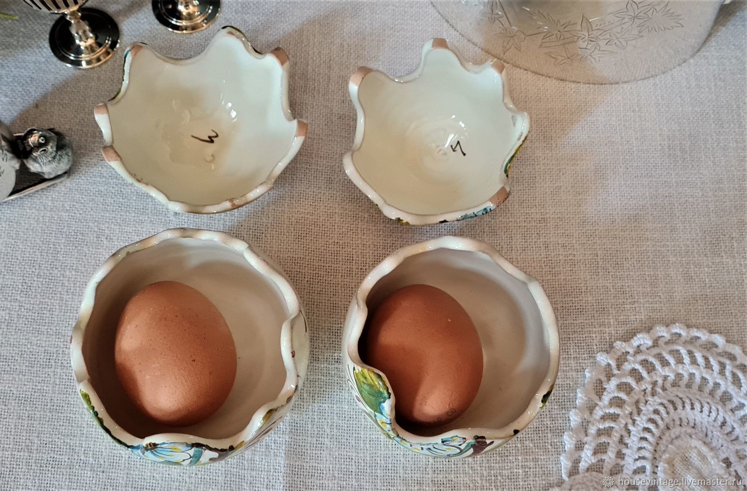 Vintage ceramic eggs