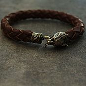 Украшения handmade. Livemaster - original item Leather bracelet - Trot ( bronze ). Handmade.