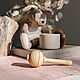 Wooden cedar rattle with millet filler. WT9, Teethers and rattles, Novokuznetsk,  Фото №1