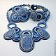 Soutache necklace 'icicle'. Jewelry Sets. Soutazhe tale. My Livemaster. Фото №5