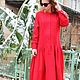 Warm boho dress 'red winter'. Dresses. ALISA. Online shopping on My Livemaster.  Фото №2