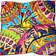 batik scarf 'jungle', the collection 'africa', Shawls1, Yaroslavl,  Фото №1