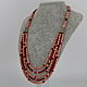 Order Necklace of coral and rhodonite multi-row 'Chic'. Magic box. Livemaster. . Necklace Фото №3