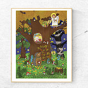 Картины и панно handmade. Livemaster - original item Poster of a picture in the children`s room. Handmade.