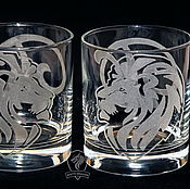 Посуда handmade. Livemaster - original item Lions. Highball glasses. Handmade.