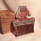 Wooden comb for hair markuetry inlay carving. Combs. Wooden combs inlay Hanto&Dokimo. My Livemaster. Фото №4