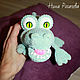 Order Soft toys: Crocodile plush. Crocheted crocodile. Nina Rogacheva 'North toy'. Livemaster. . Stuffed Toys Фото №3