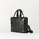 Order Men's business document bag A4 'Solomon' (Black). DragonBags - Men's accessories. Livemaster. . Men\'s bag Фото №3