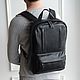 Men's leather backpack 'Salvador' (Black), Men\\\'s backpack, Yaroslavl,  Фото №1