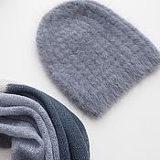 Аксессуары handmade. Livemaster - original item Caps: Angora knitted hat for women. Handmade.
