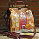 The bag is beautiful from all sides,all the houses are different, but very cute and cozy.
