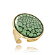 Big ring jade green business lady 'Fairy fern', Rings, Moscow,  Фото №1