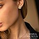 Заказать Серьги пусеты желтые из серебра 925 пробы с фианитами premium. MARIA GUSEVA Fashion Jewelry. Ярмарка Мастеров. . Серьги-пусеты Фото №3