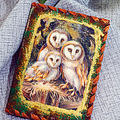 Сумки и аксессуары handmade. Livemaster - original item Passport cover of a Barn Owl.. Handmade.