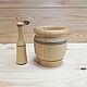 The wooden mortar. Tableware made of cedar, Ware in the Russian style, Tomsk,  Фото №1